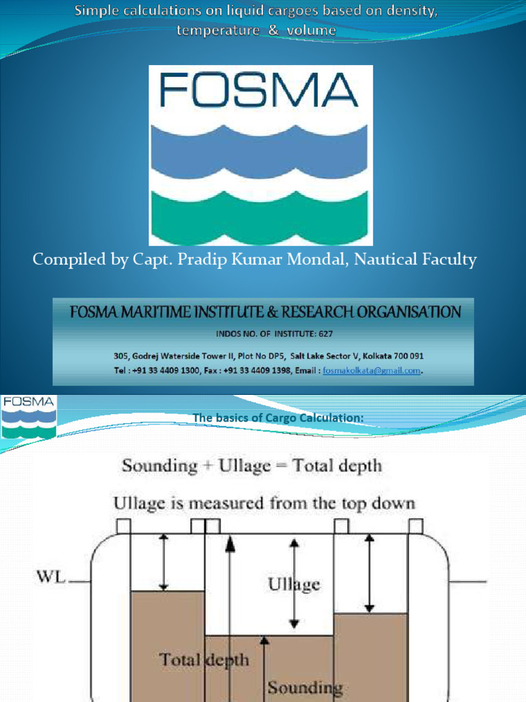 Cargo Calculation Methods for Tankers | PDF | Density | Barrel (Unit)
