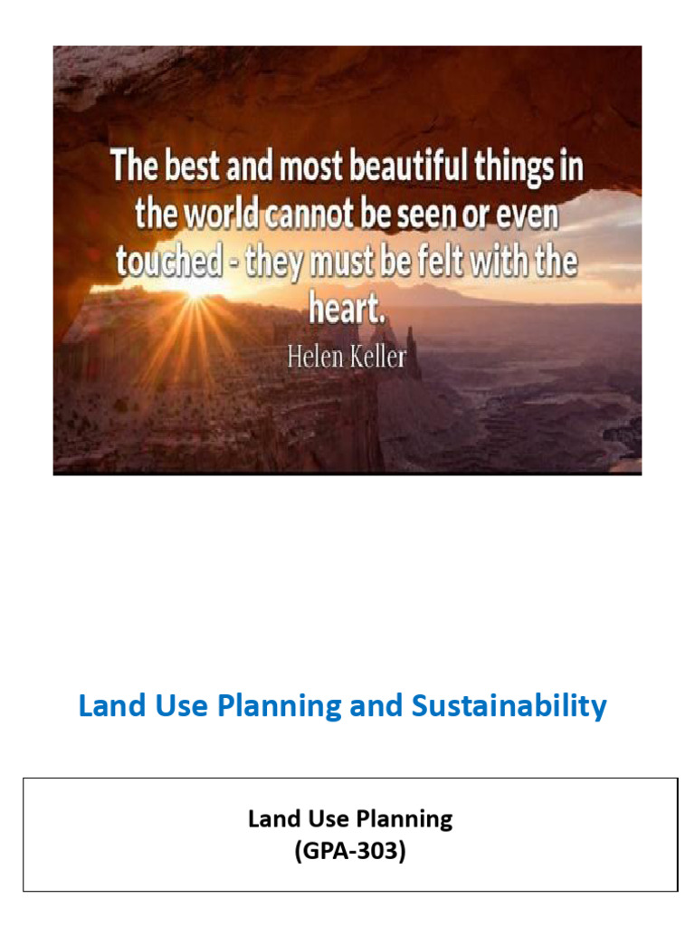 Land Use Planning for Sustainable Development | PDF | Sustainability ...