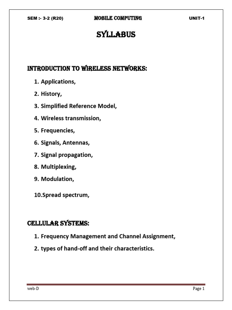 Simplified Mobile Computing Model | PDF | Multiplexing | Modulation