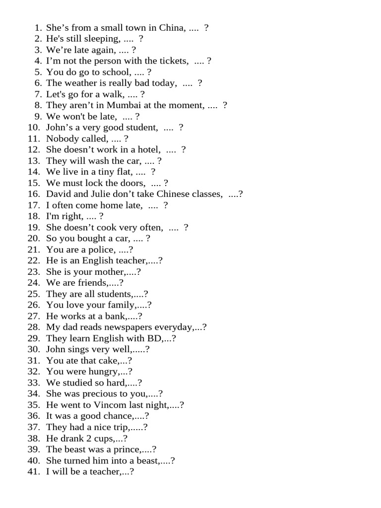 Common English Question Patterns | PDF