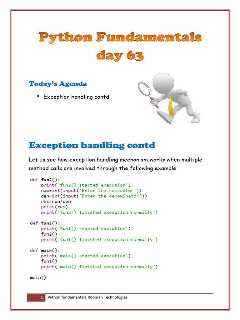 Exception Handling P3 - Notes Lyst3039 | PDF
