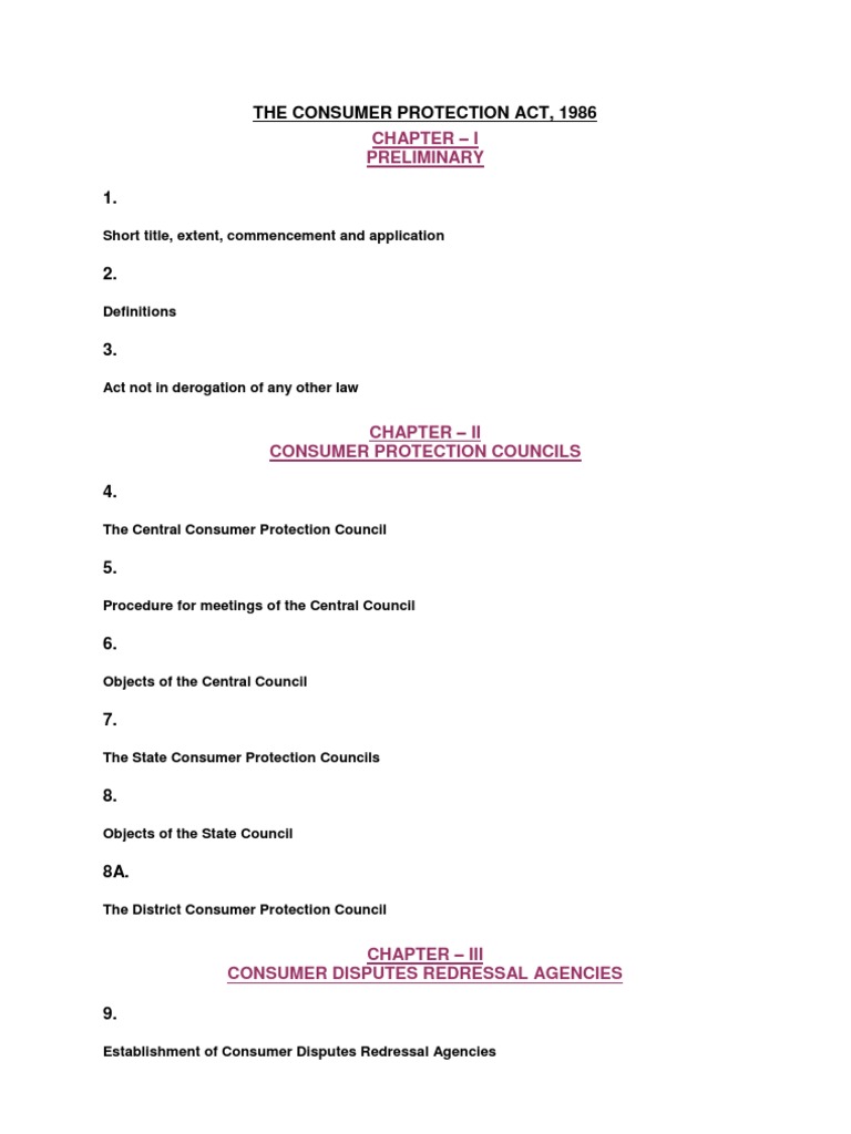 Overview of the Consumer Protection Act | PDF