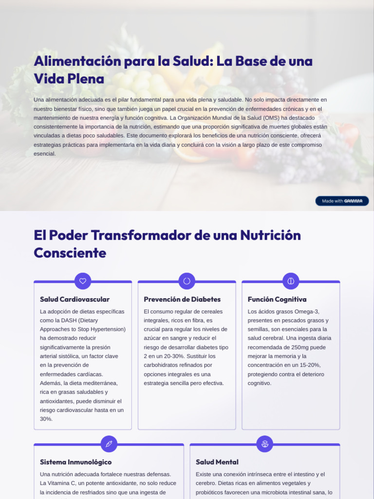 Alimentacion para La Salud La Base de Una Vida Plena | PDF | Alimentos ...