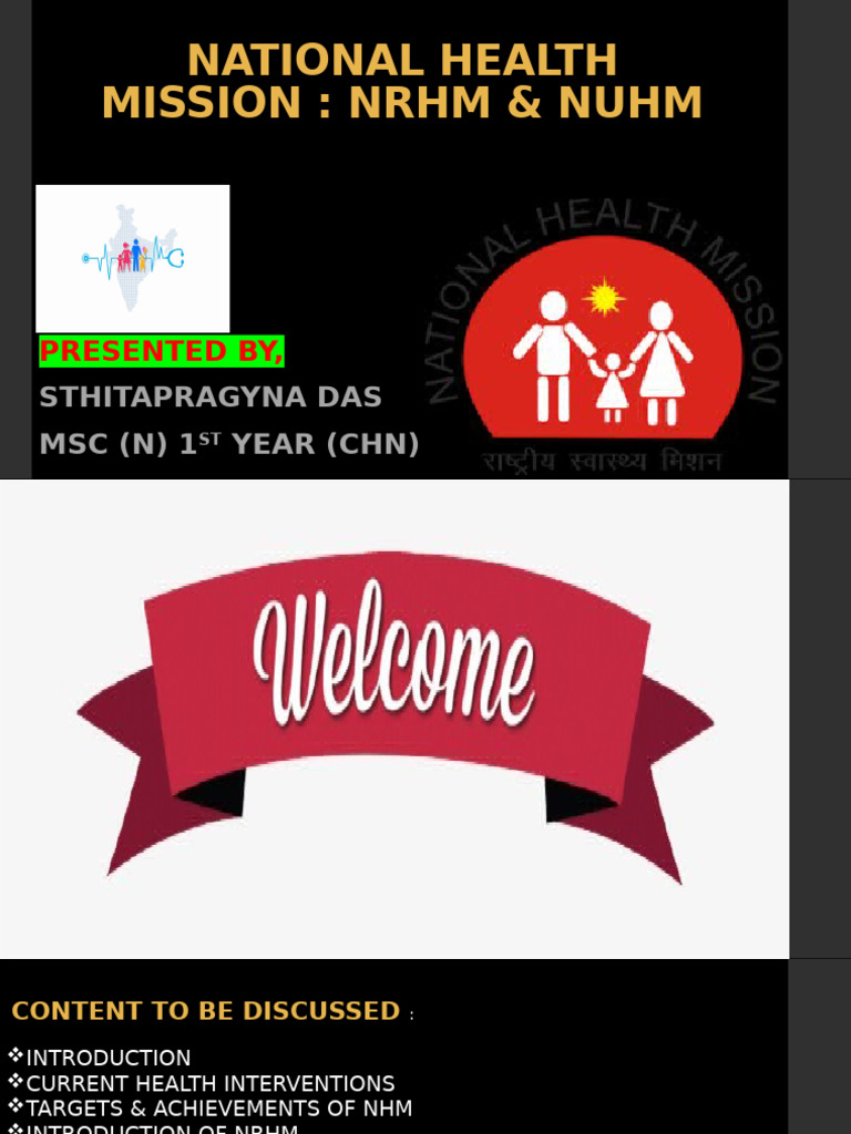 NRHM, NUM, NHM Presentation | PDF | Health Care | Health Sciences