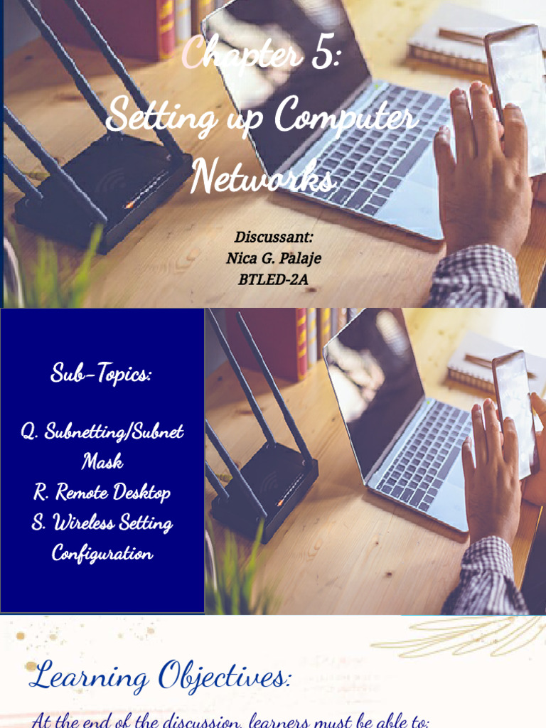 Chapter 5 Setting Up Computer Networs Q R S Nica G. Palaje Btled 2a ...