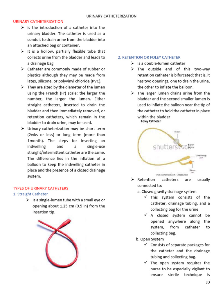 Urinary Catheterization Overview | PDF | Catheter | Genitourinary System