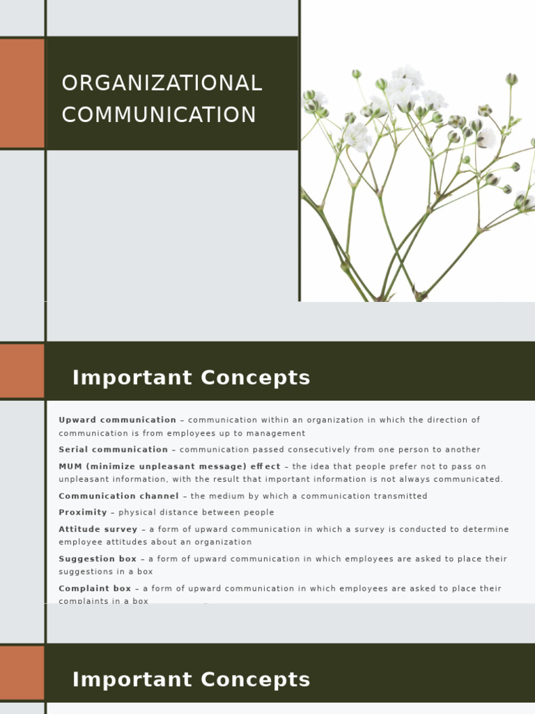 Key Concepts in Organizational Communication | PDF | Human ...