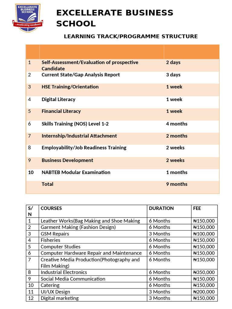 Learning Track-Programme Structure | PDF | Business | Computing