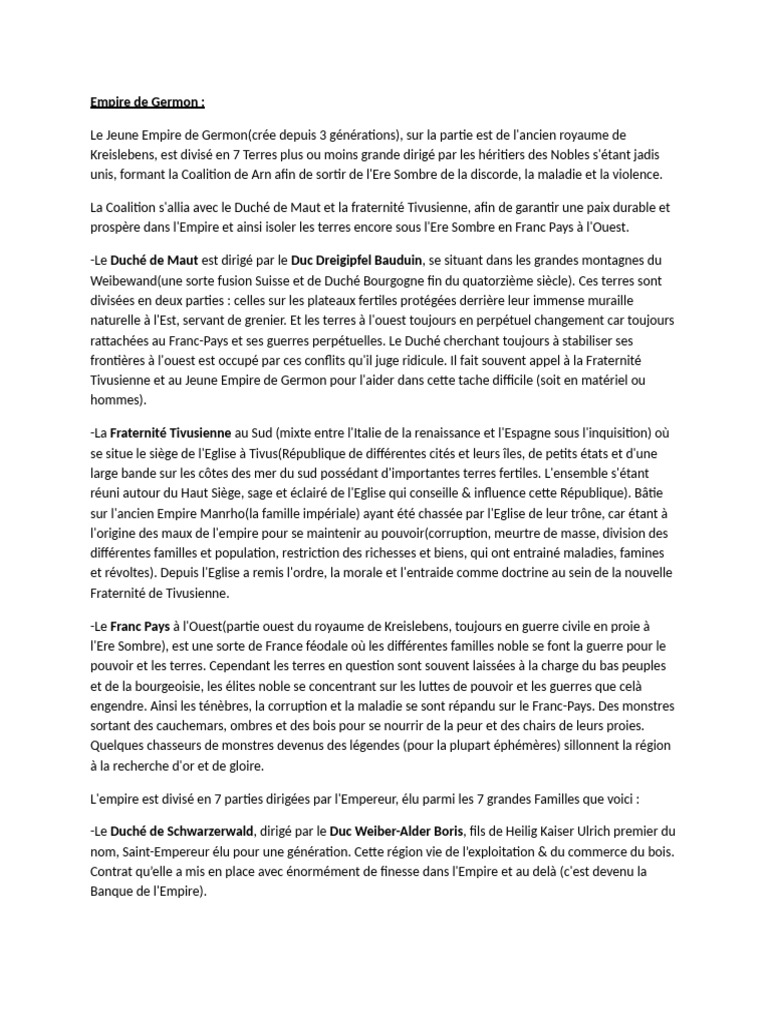 Empire de Germon : Histoire et Structure | PDF | Saint-Empire romain