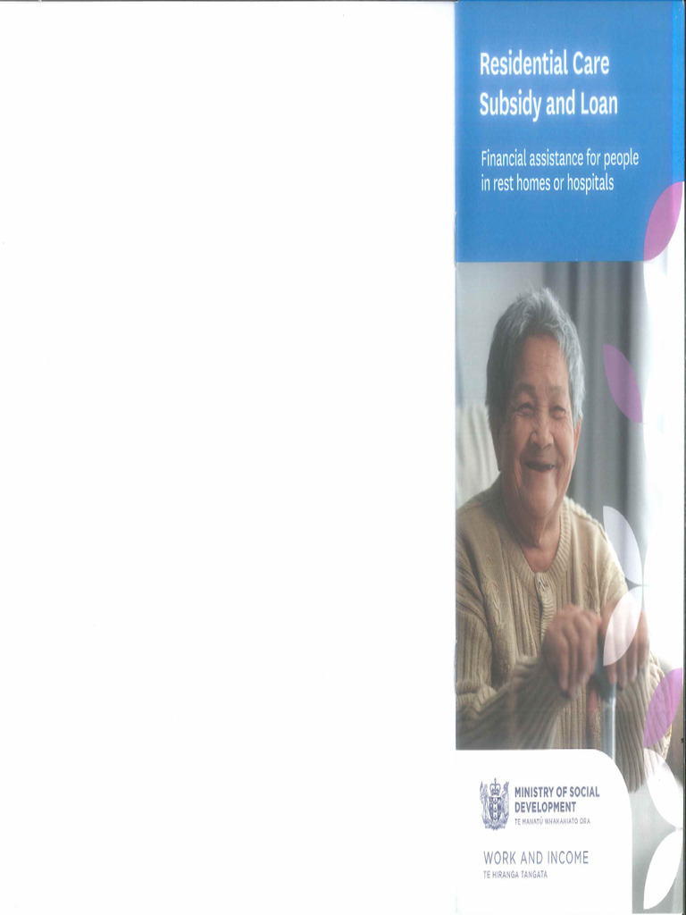 Residential Care Subsidy and Loan Brochure - Apr 2025 | PDF