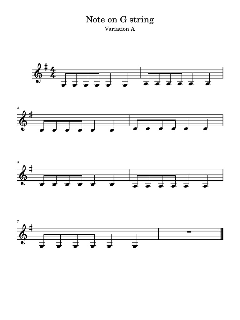 Notes on G String Variations | PDF