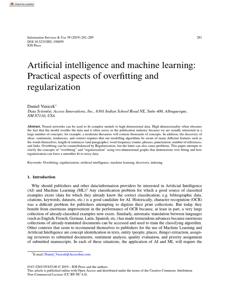 AI/ML Overfitting and Regularization Insights | PDF | Machine Learning ...
