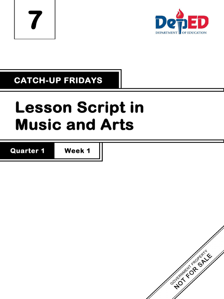 Lesson Script: Music & Arts Week 1 | PDF | Word | Noun
