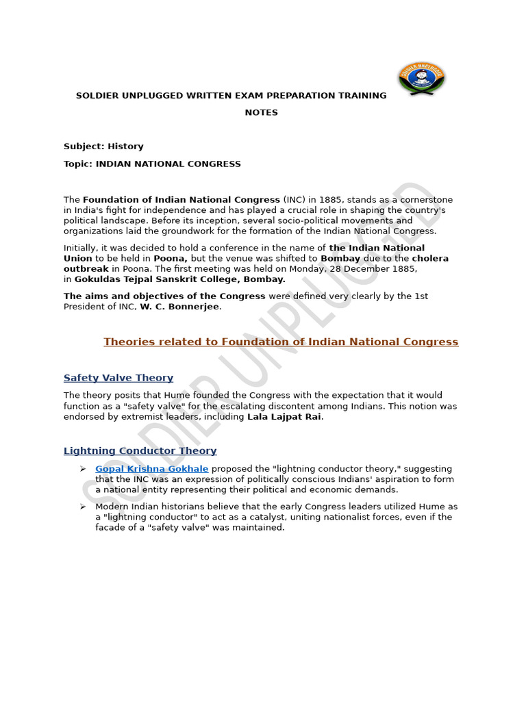 His Lec Inc Notes 3 | PDF | Indian National Congress | Mahatma Gandhi