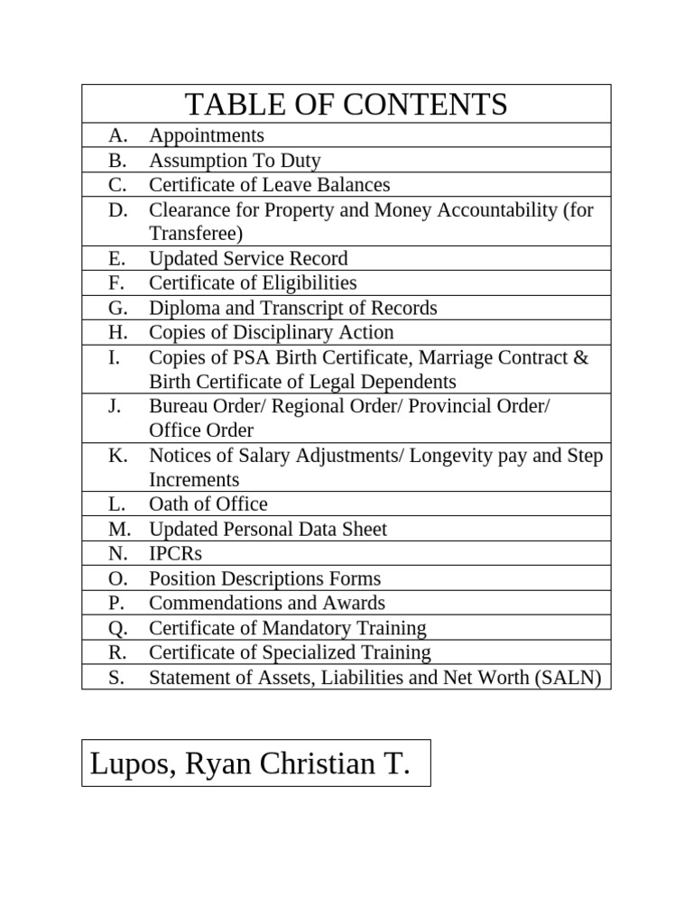 Employee Documentation Checklist | PDF