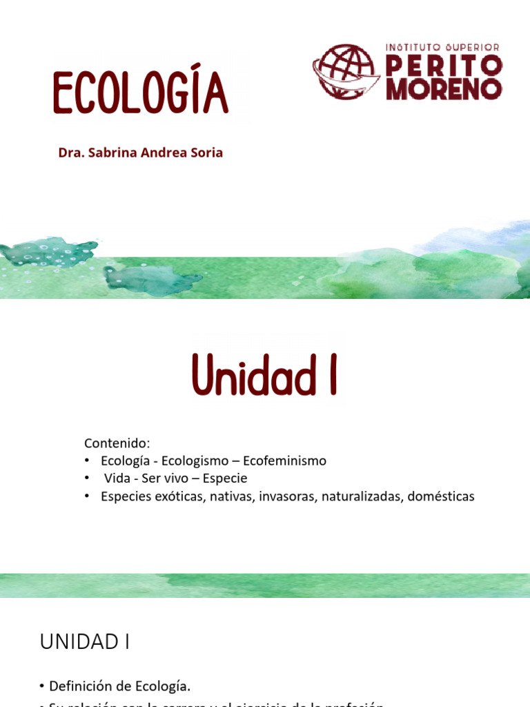 2.ecología Unidad 1 | PDF | Ecología | Entorno natural