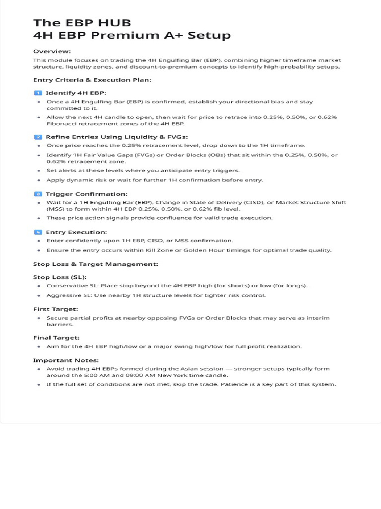 4H EBP Premium A+ Setup | PDF