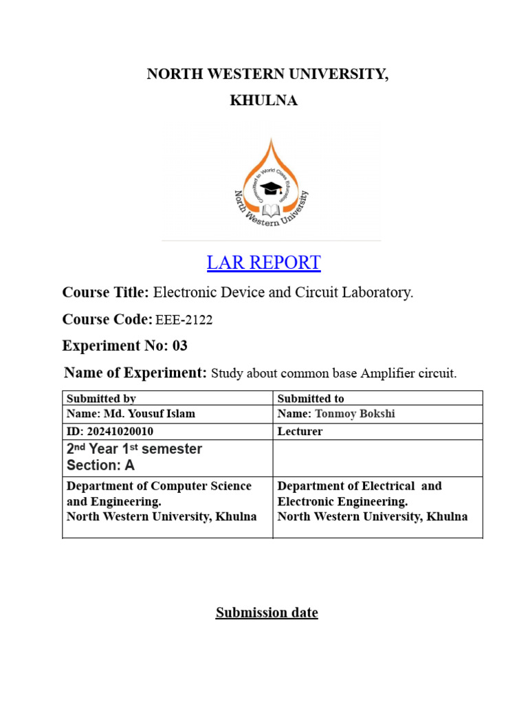 EEE Lab 3 (Shiplu) | PDF