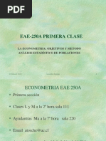 Econometría objetivos métodos