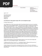 Re: Rationale For Voting Against Chapter 198. Use of Investigational Agents