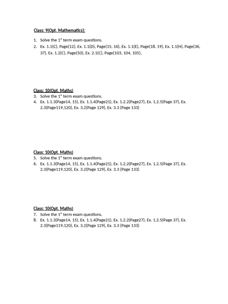 Opt. Maths 9 and 10 | PDF