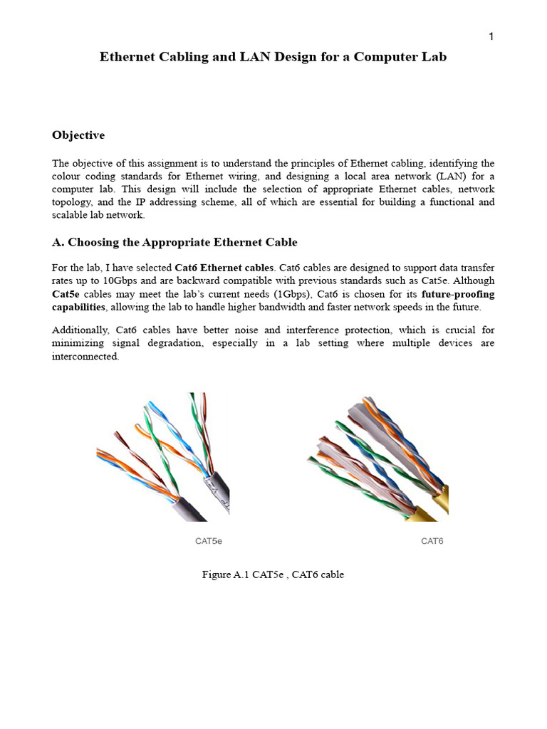 Ethernet Cabling for Computer Lab Design | PDF | Ip Address | Computer ...