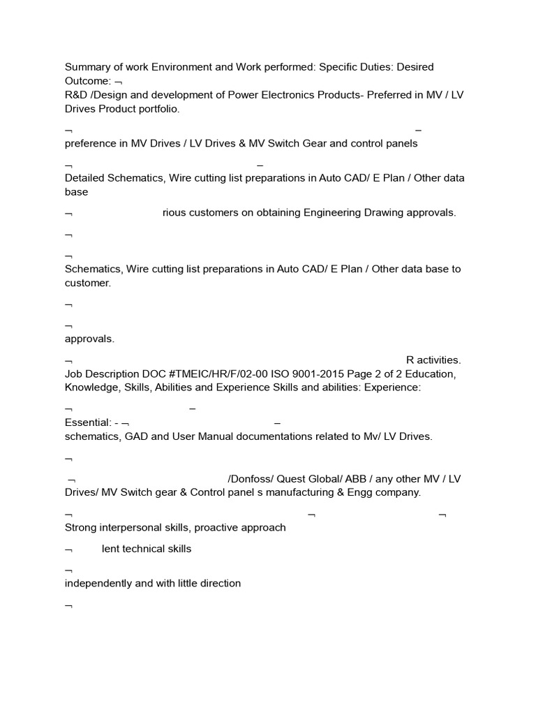 Power Electronics Design Engineer Role | PDF