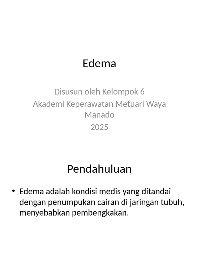 Edema Presentation | PDF