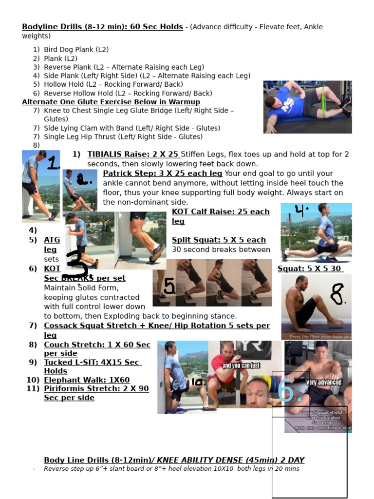 Bodyline Drills for Knee Ability Zero | PDF | Foot | Anatomical Terms ...