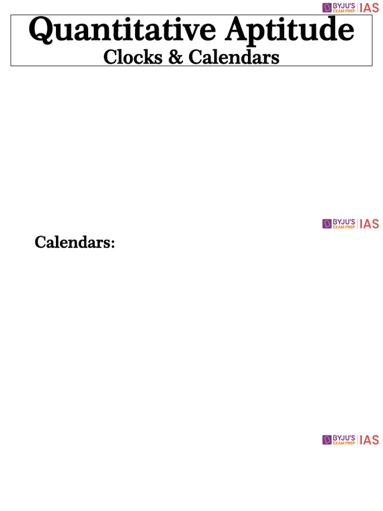10-Clocks and Calendars - PPT | PDF