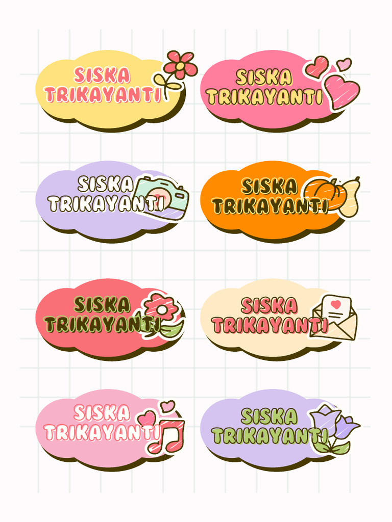 Berwarna Label Nama Anak Lucu Dokumen A4 - 20250619 - 075639 - 0000 | PDF