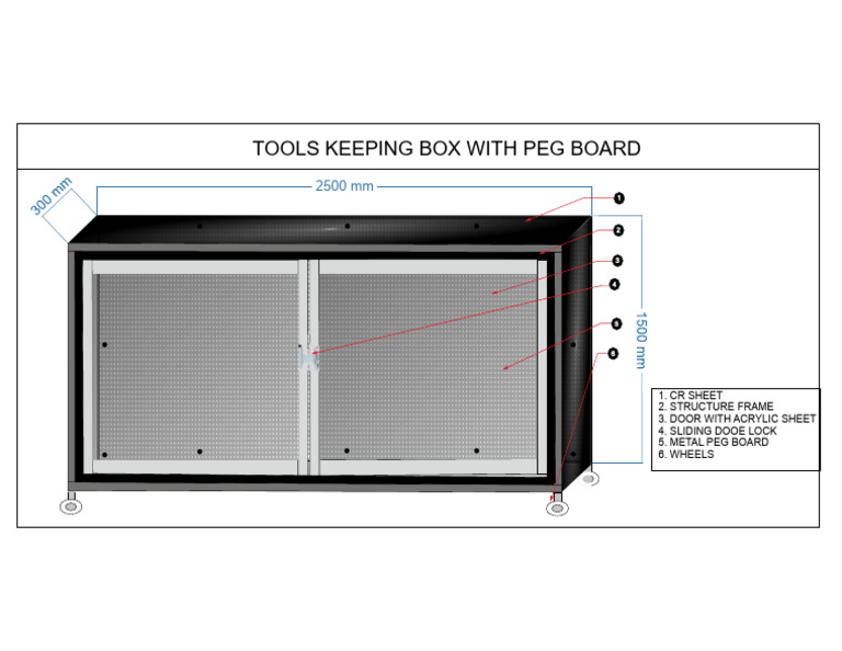 Tool Storage Box with Peg Board | PDF