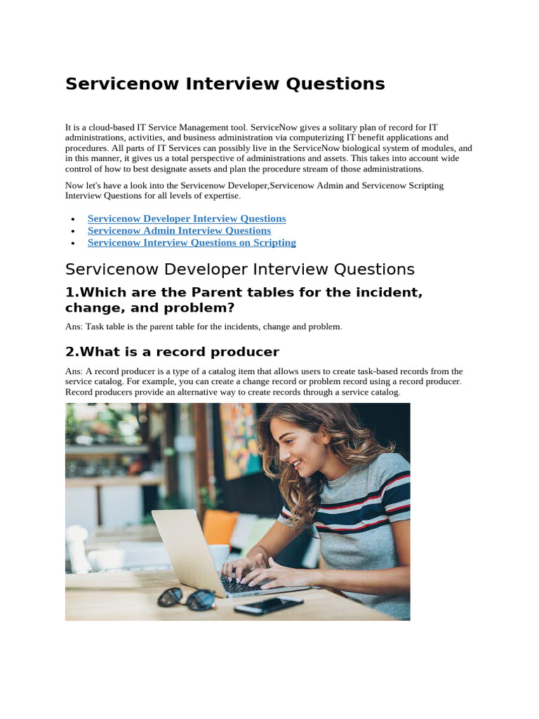 ServiceNow Admin Interview Questions | PDF | Html | Client–Server Model