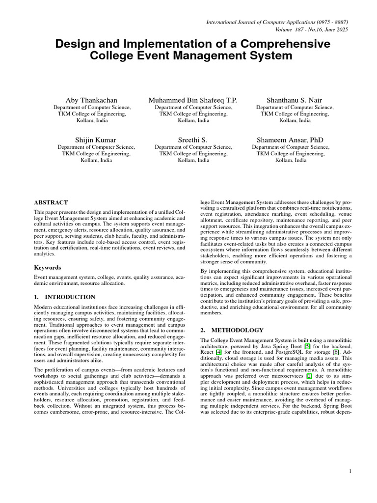 College Event Management System Design | PDF | Computer Security | Security