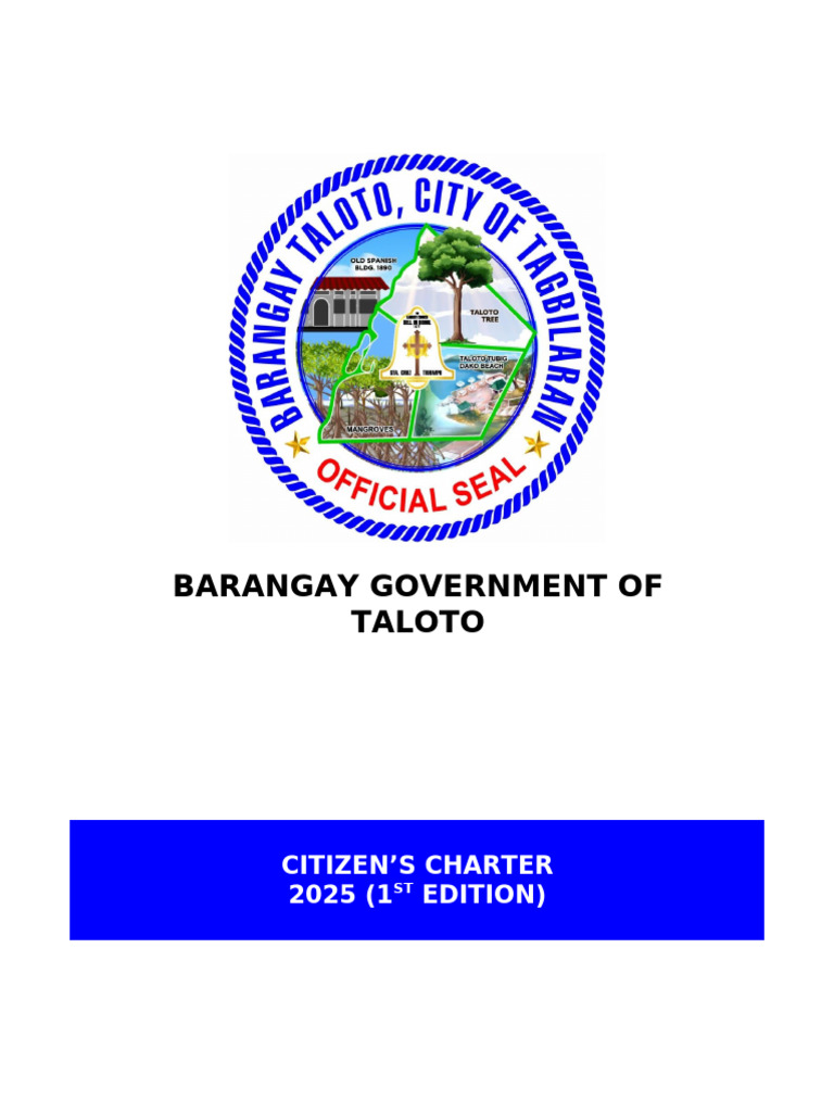 Taloto Citizens Charter Sample 1 1 | PDF