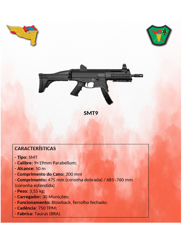 Especificações da SMT 9mm Taurus | PDF