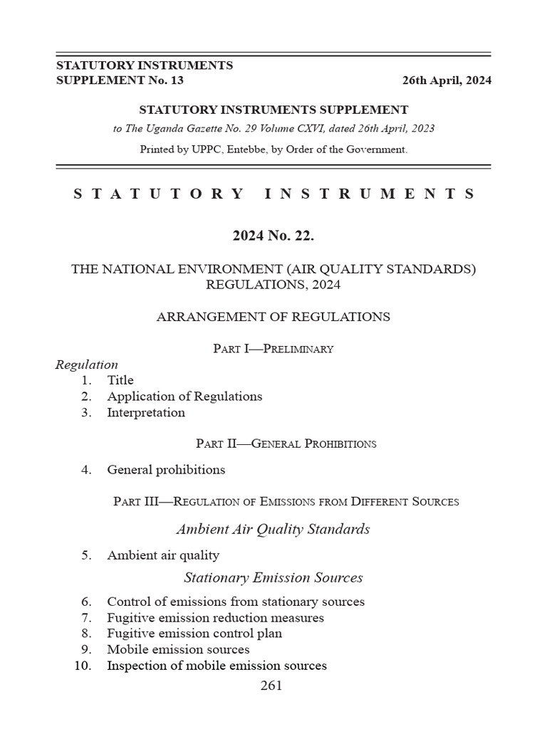 National Air Quality Standards 2024 | PDF | Air Pollution | Exhaust Gas