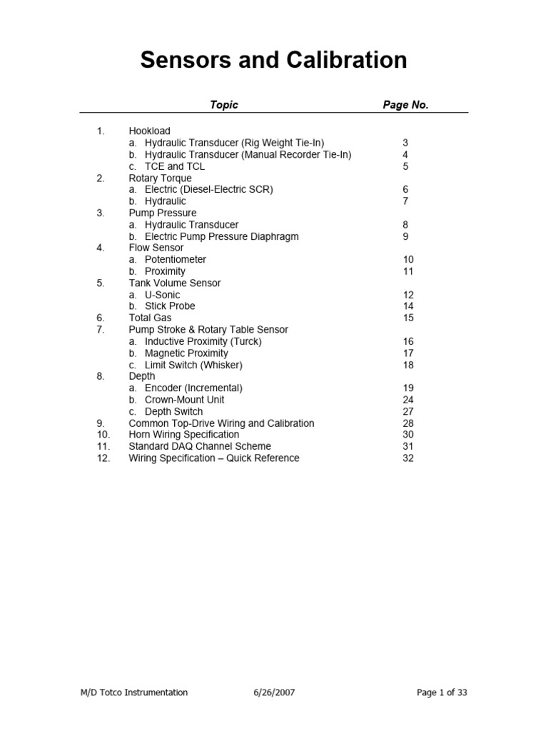 Top Drive Calibration Procedures | PDF | Switch | Calibration