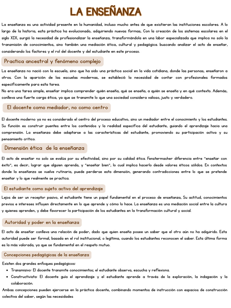 Dimensiones Éticas de la Enseñanza | PDF | Enseñando | Maestros