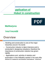 Application of Robot in Construction: Mallikarjuna 1ms11mcm09