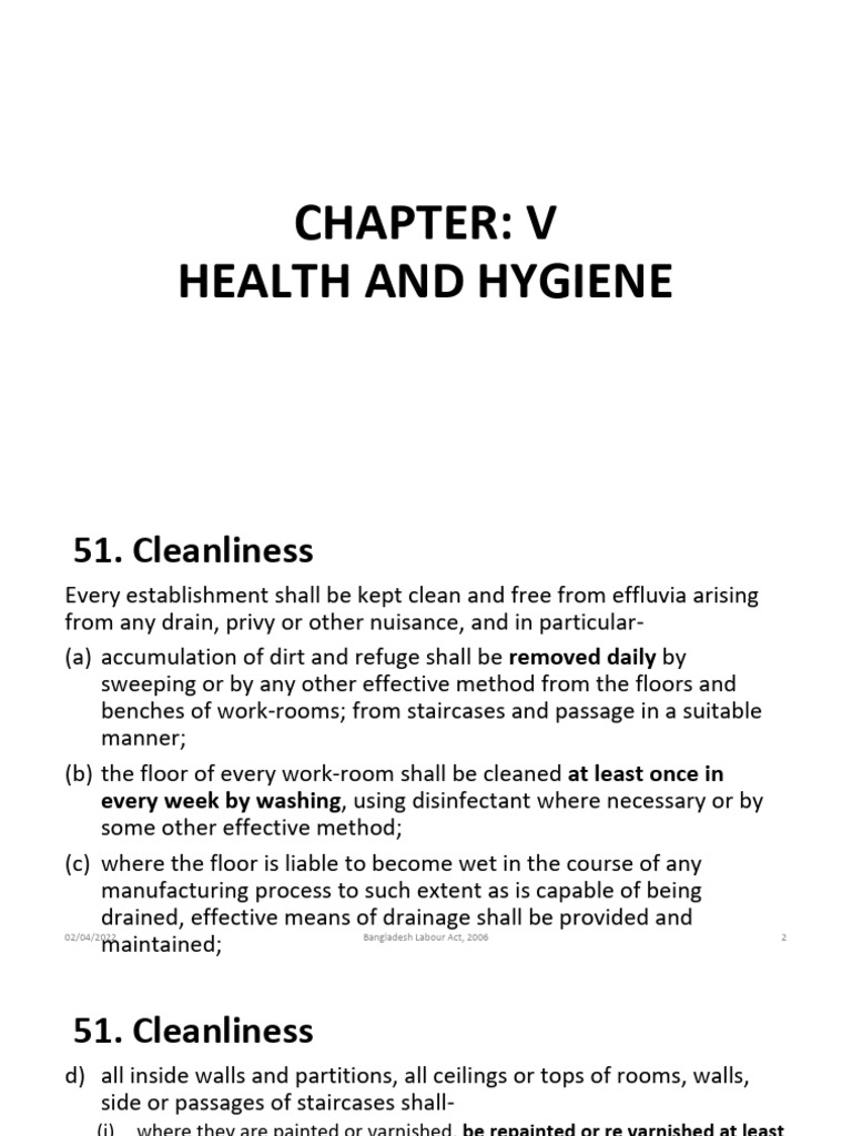 Health and Hygiene Regulations Overview | PDF | Roof | Window