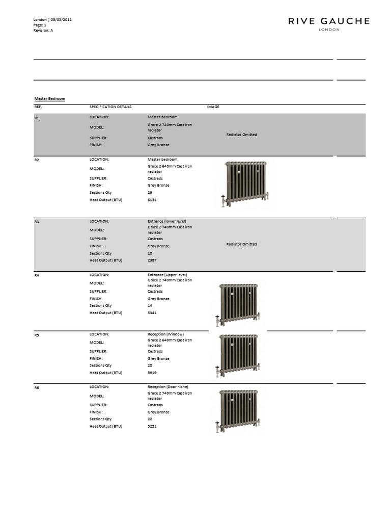 06 CG Radiator Schedule Rev B | PDF