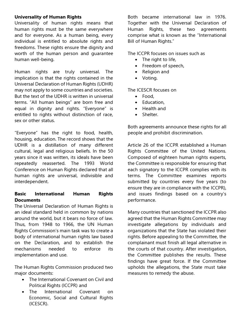 Understanding Universal Human Rights | PDF | Human Rights | Justice