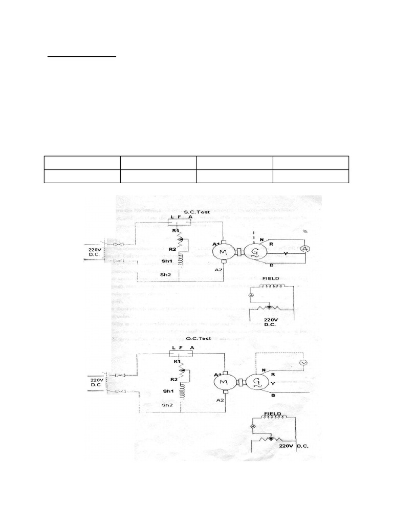 Electrical Machine Lab. II (1st. Cycle) 2025 | PDF | Electric Motor ...