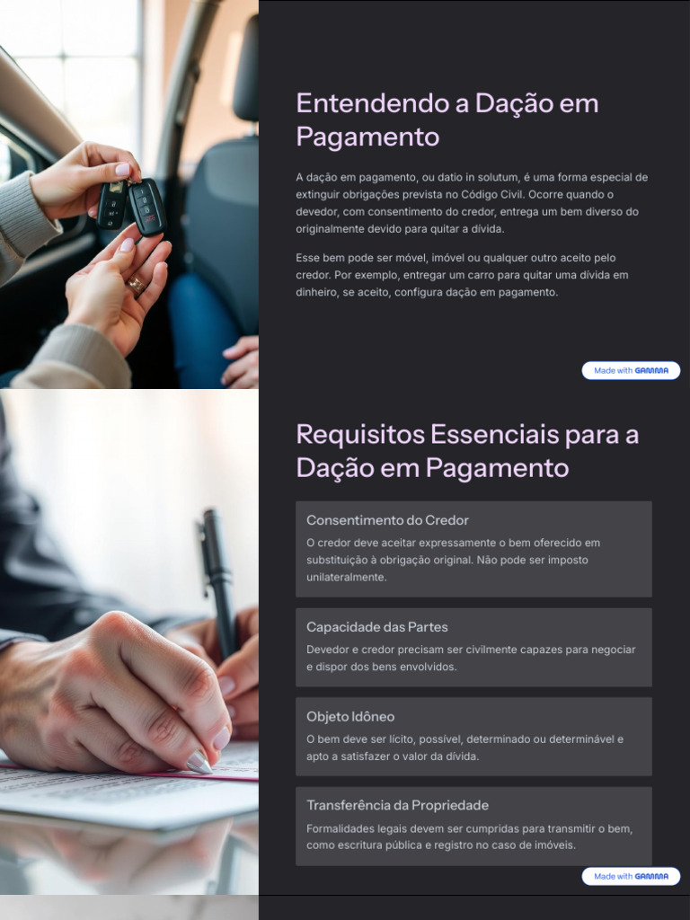 Entendendo a Dação em Pagamento | PDF