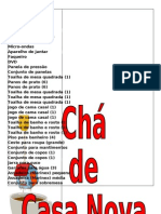 Lista Chá de Casa Nova