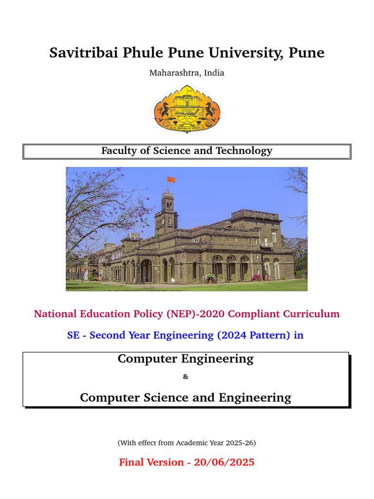 Computer Engineering Curriculum 2025-26 | PDF | Object Oriented ...