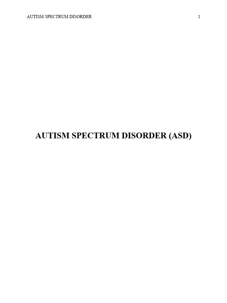 Understanding Autism Spectrum Disorder | PDF | Autism | Attention ...