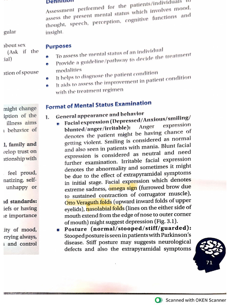Mental Status Examination | PDF