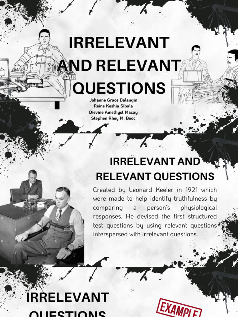 Understanding Relevant and Irrelevant Questions | PDF